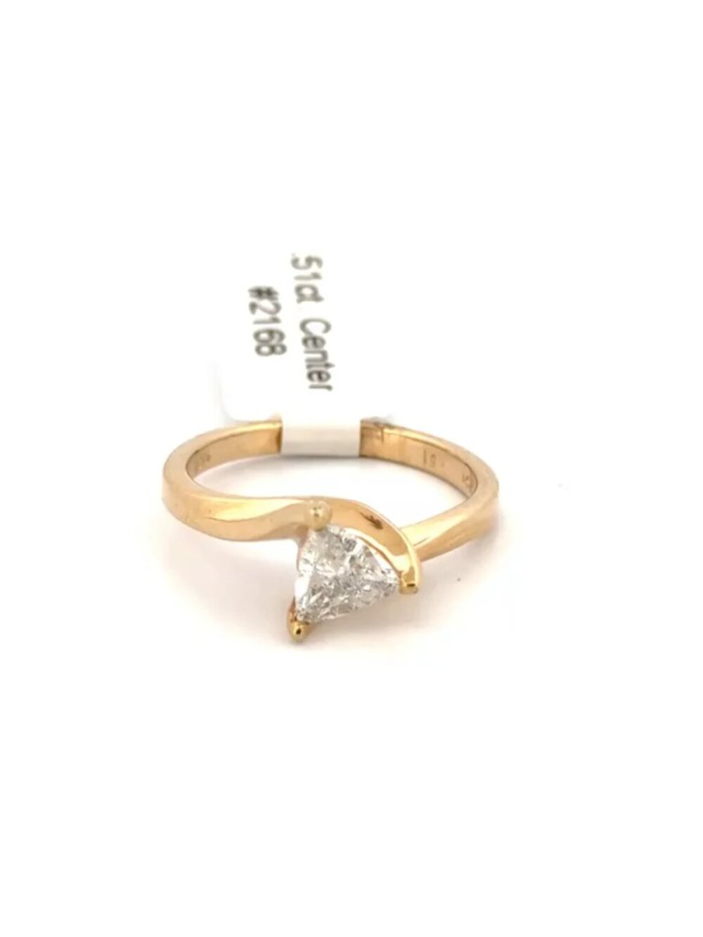 Trillion Cut Diamond Ring Sz 7